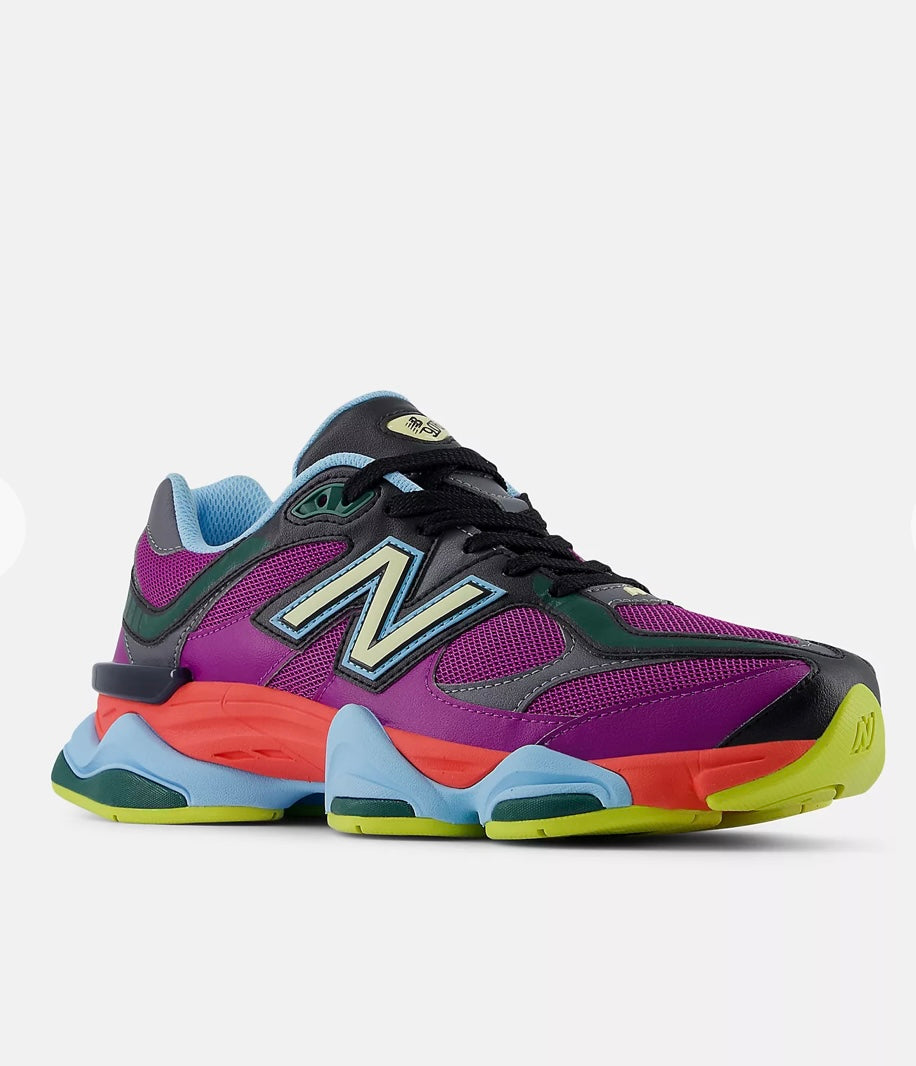 New balance 9060 r: Purple fuchsia with blast red and washed amber