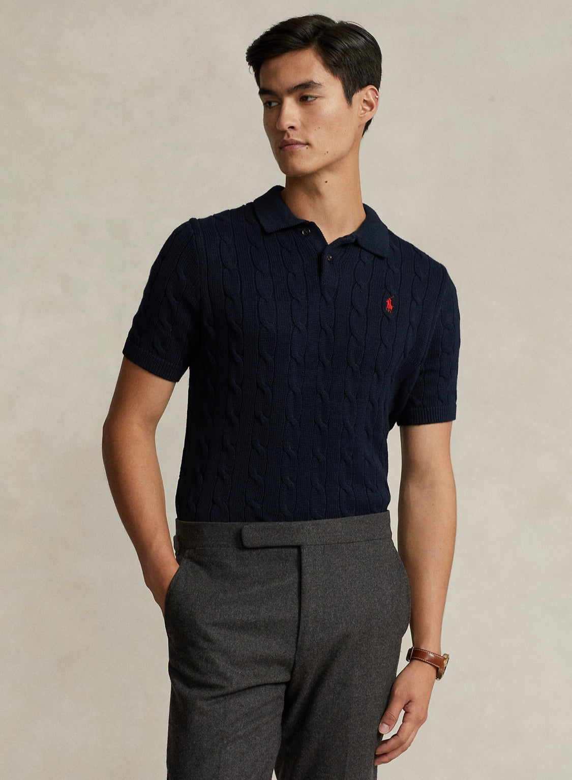 Ralph Lauren Erkek kısa kollu örgü kazak