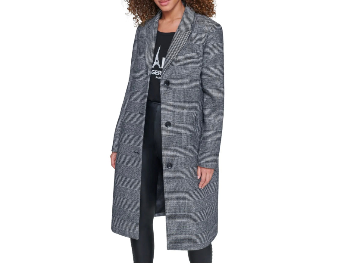 Karl Lagerfeld PLAID TOP COAT