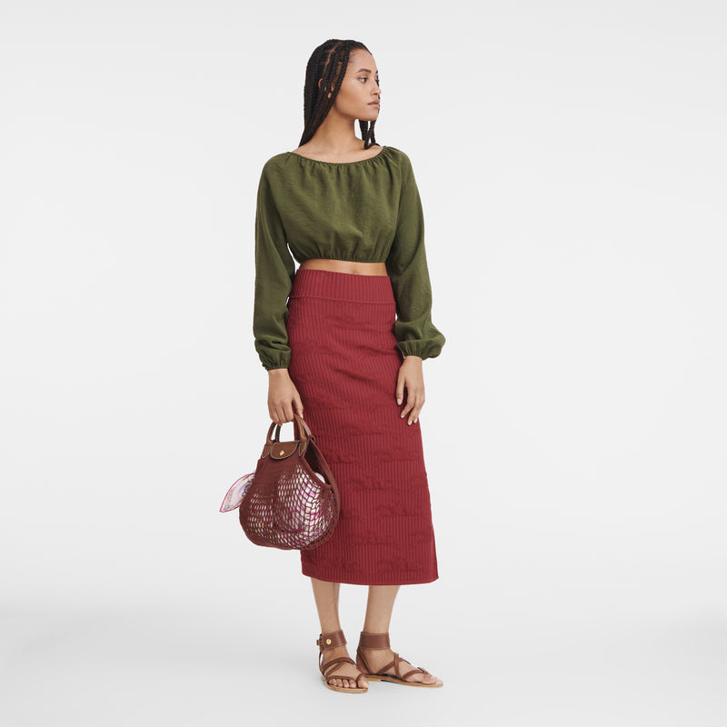 LE PLIAGE FILET L MESH BAG MAHOGANY