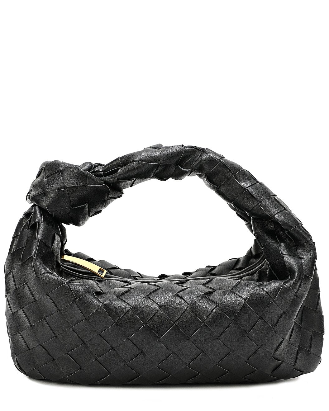 Woven Leather Pouch Black
