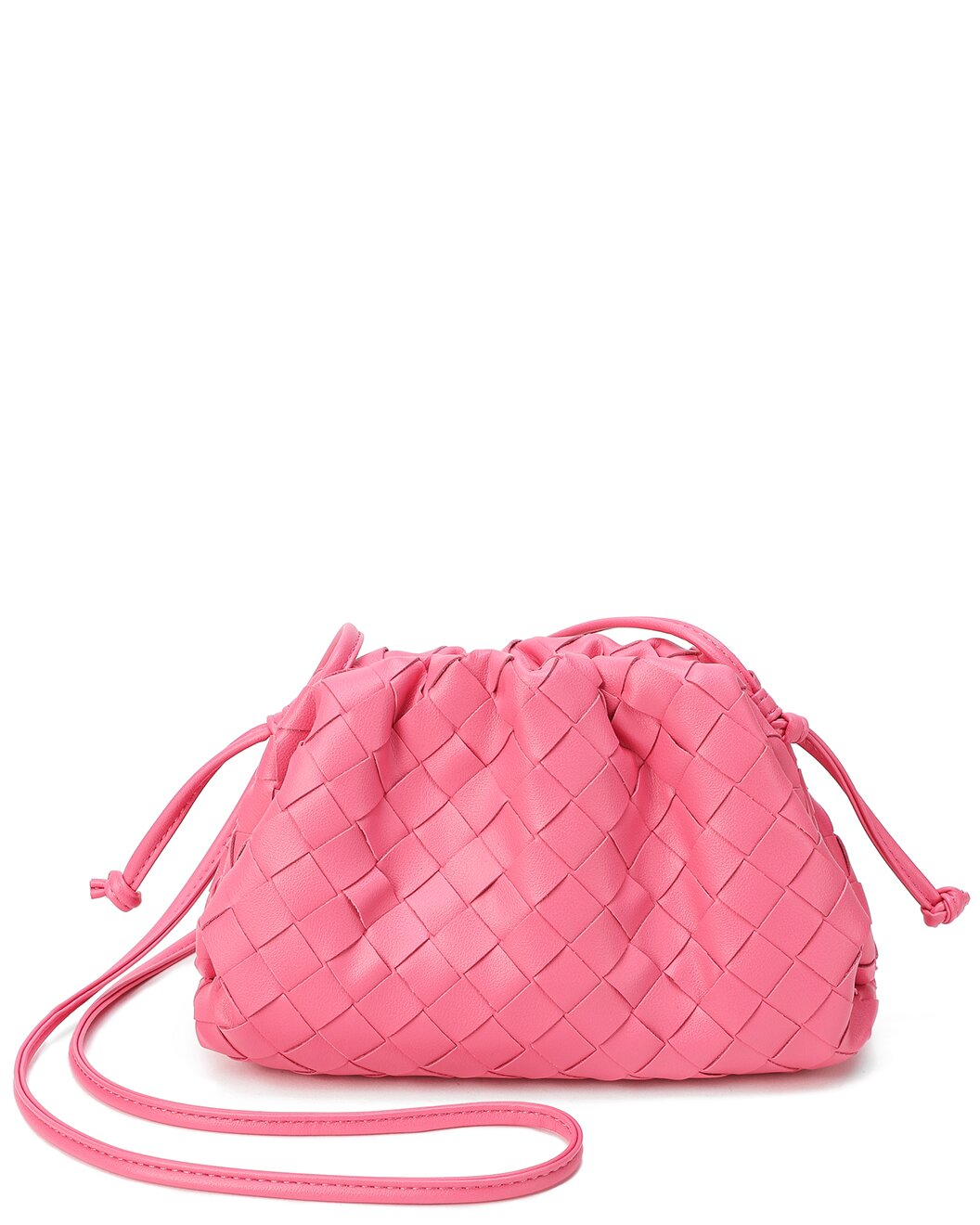 Woven Leather Crossbody Pouch