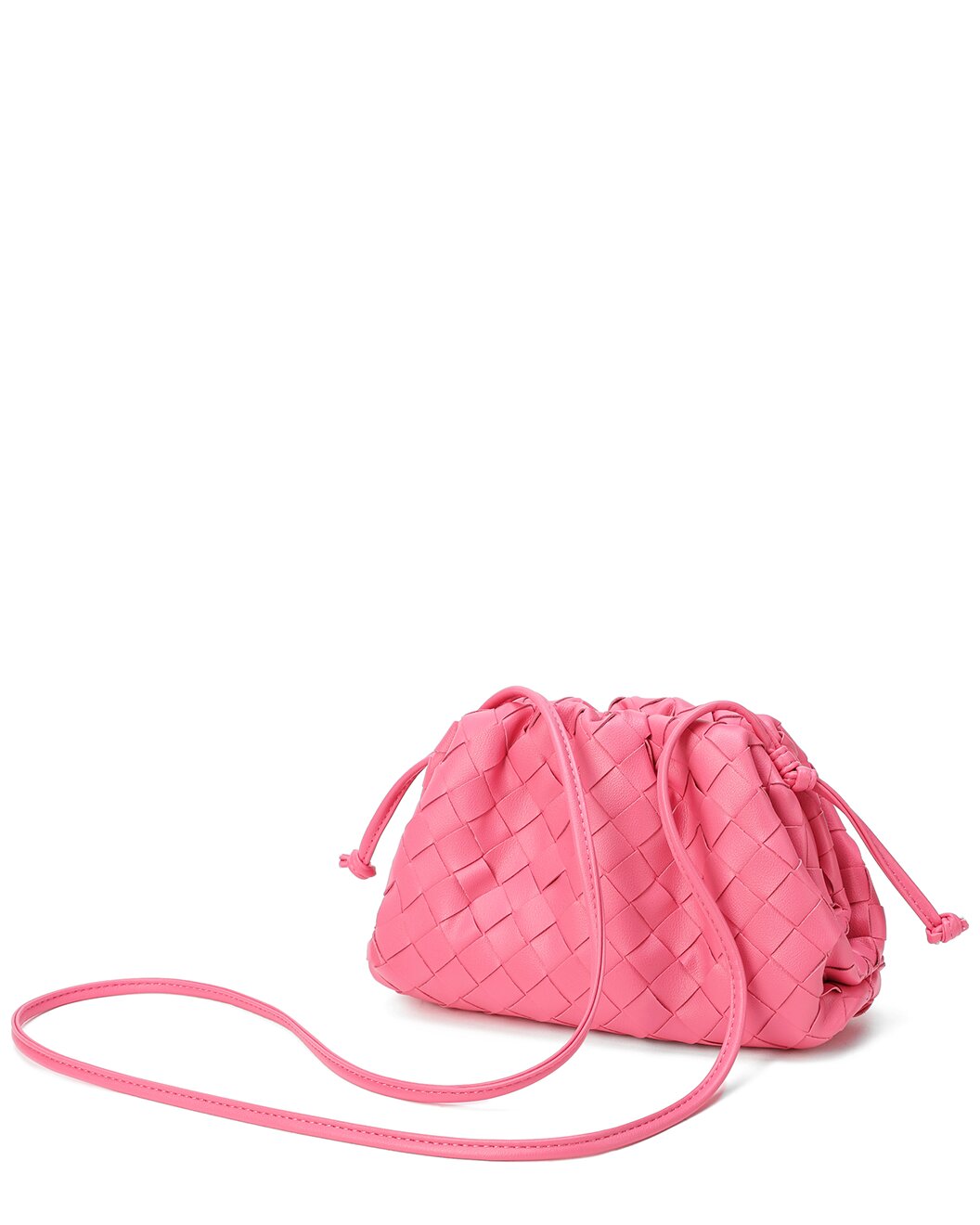 Woven Leather Crossbody Pouch