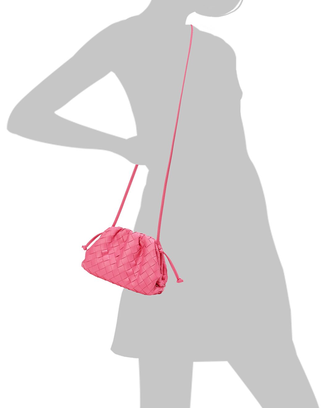 Woven Leather Crossbody Pouch