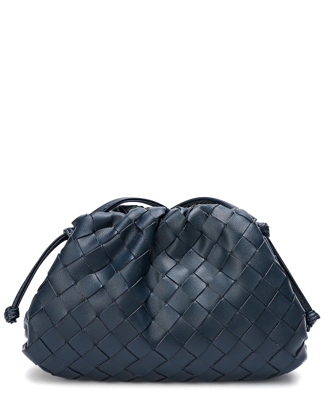 Woven Leather Crossbody Pouch