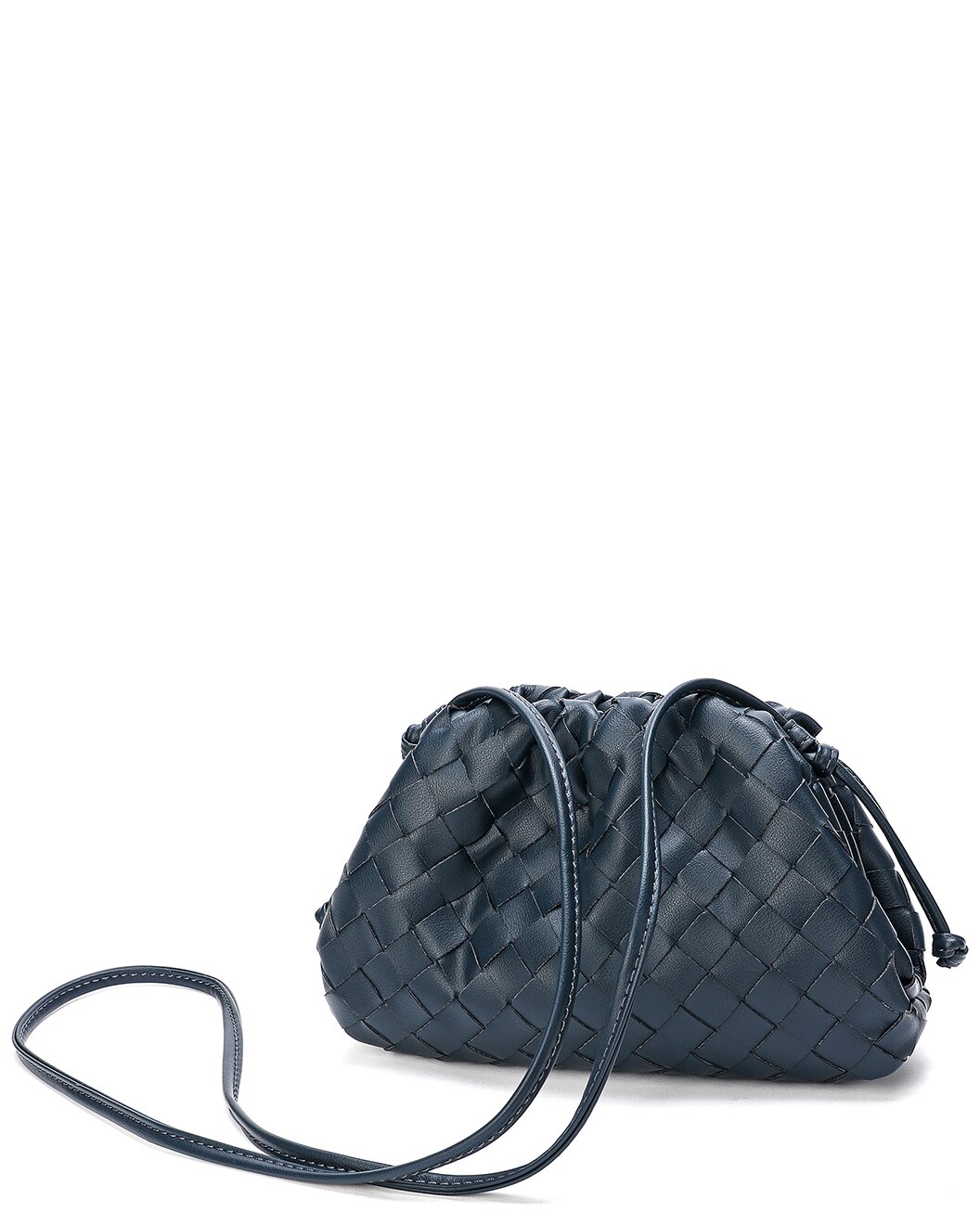 Woven Leather Crossbody Pouch