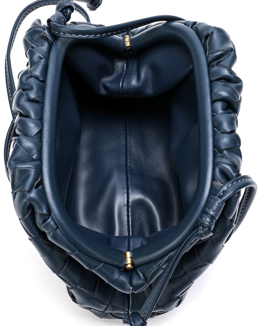 Woven Leather Crossbody Pouch