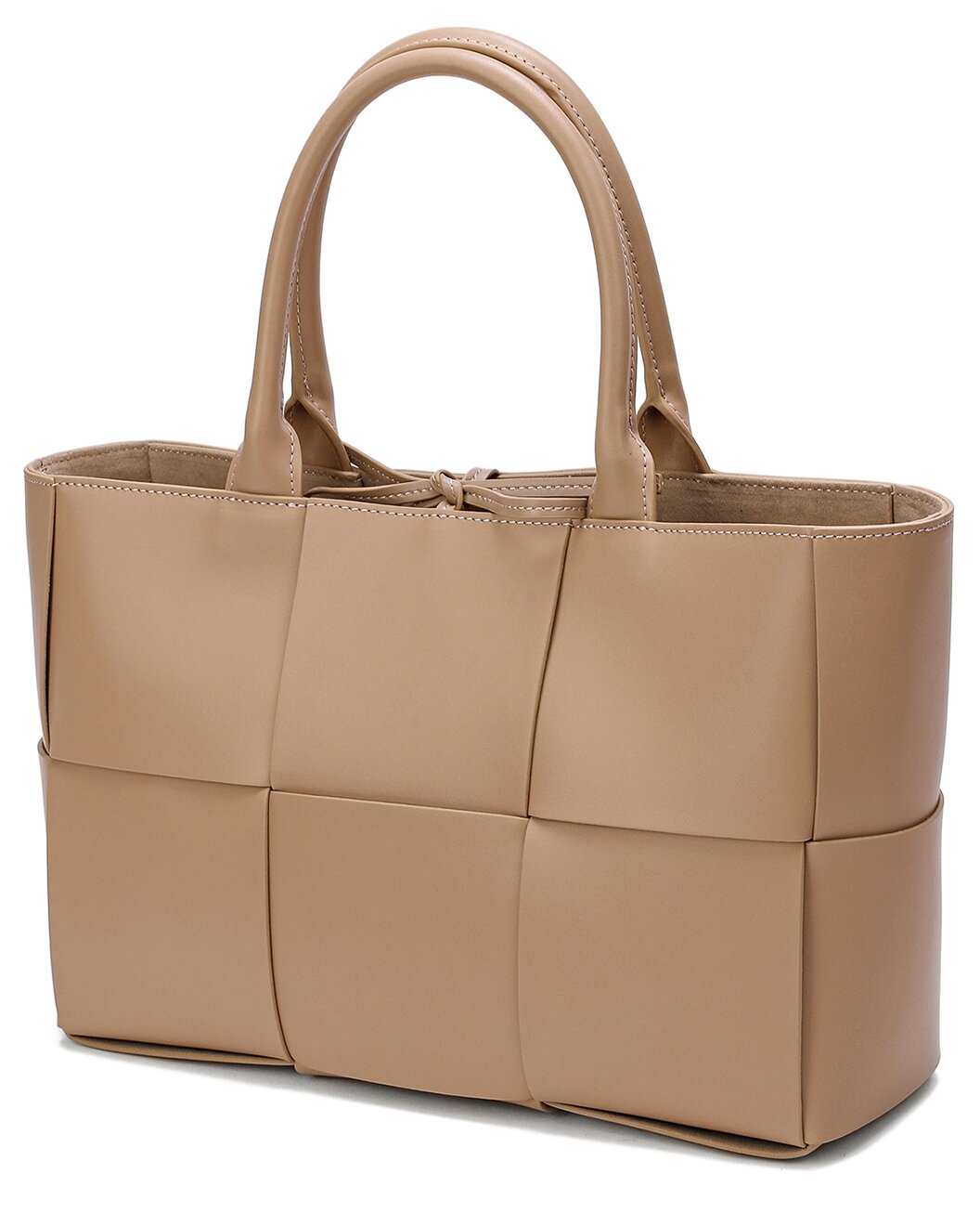Woven Smooth Leather Tote