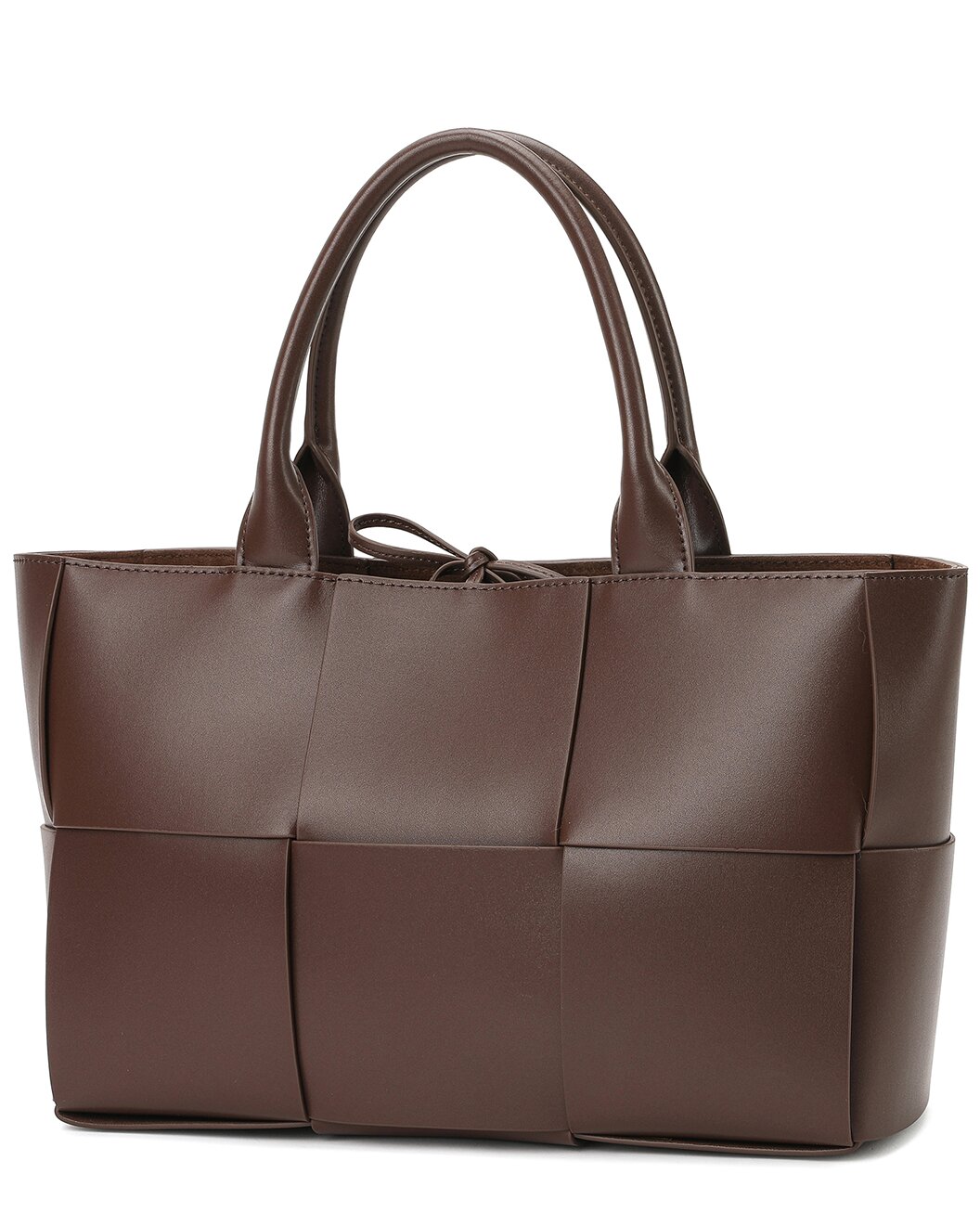 Woven Smooth Leather Tote