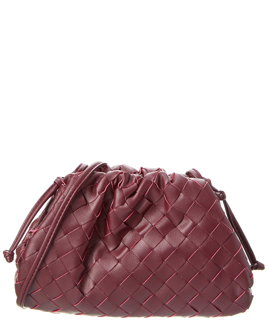 Woven Leather Crossbody Pouch
