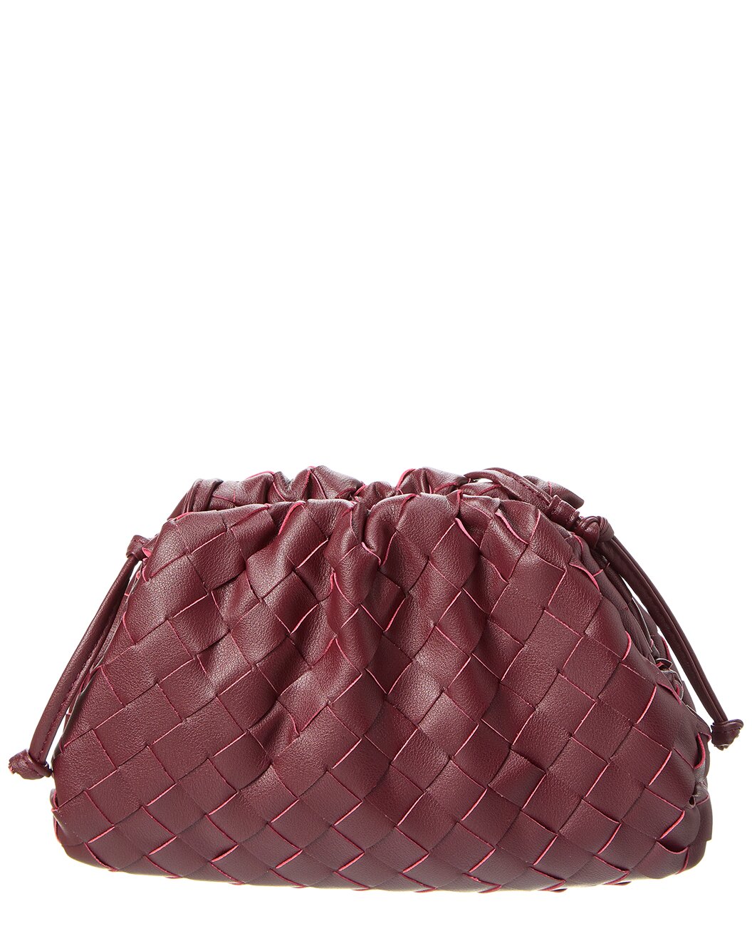 Woven Leather Crossbody Pouch