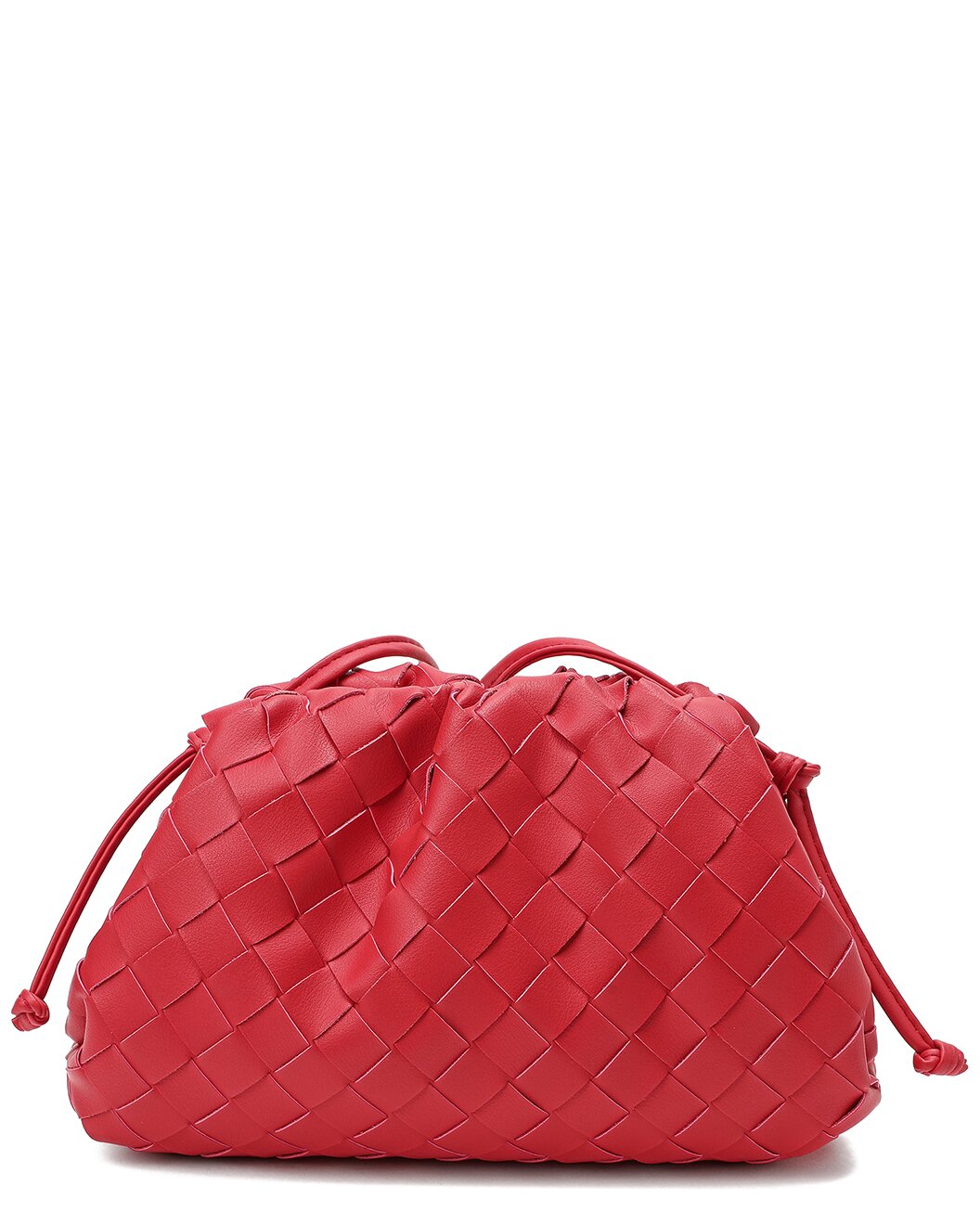 Woven Leather Crossbody Pouch