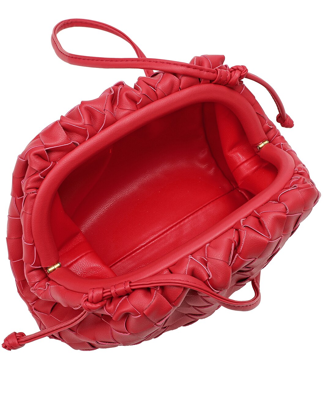 Woven Leather Crossbody Pouch