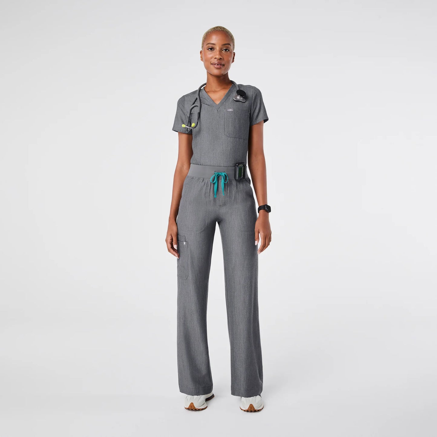 FIGS High Waisted Isabel Wide Leg Scrub Pants