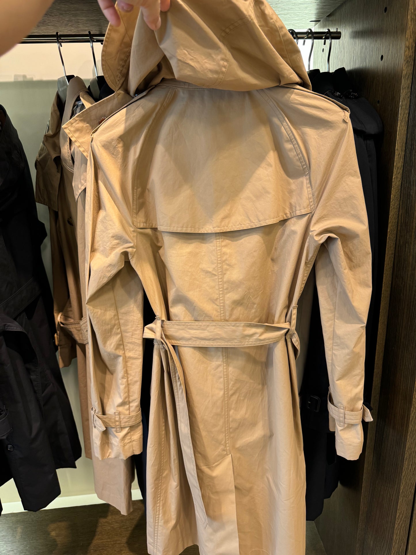 Kapüşonlu Bayan Trench Coat