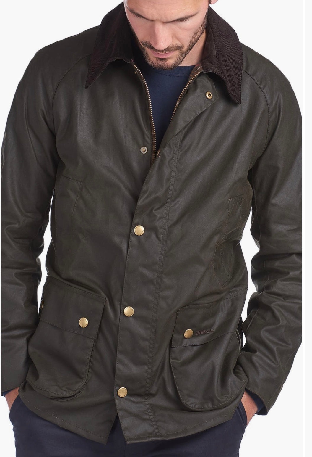 Men Ashby waxed Jacket /Olive color