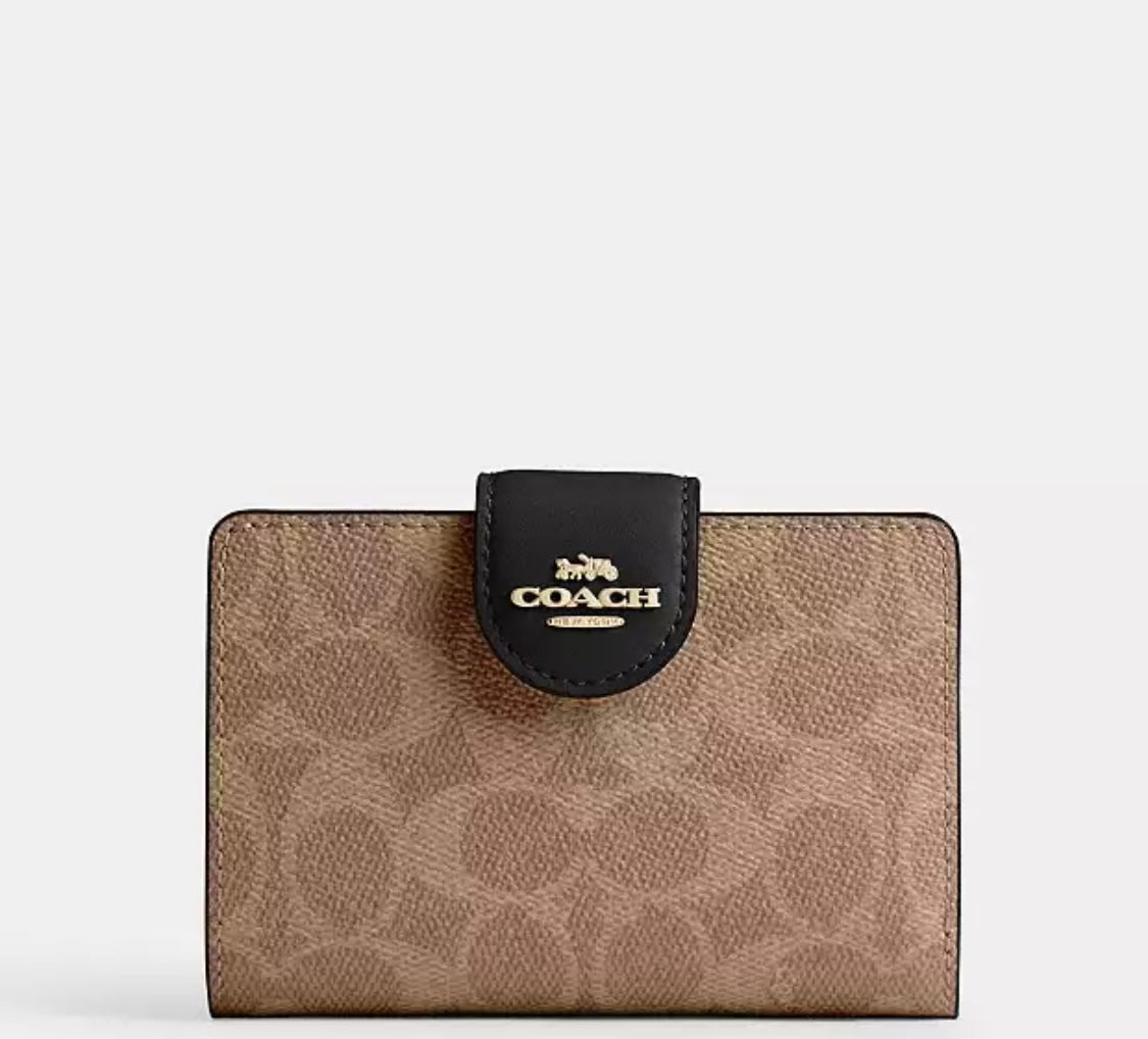 Medium Corner Zip Wallet In Signature Canvas Orta boy cüzdan RENKLER➡️