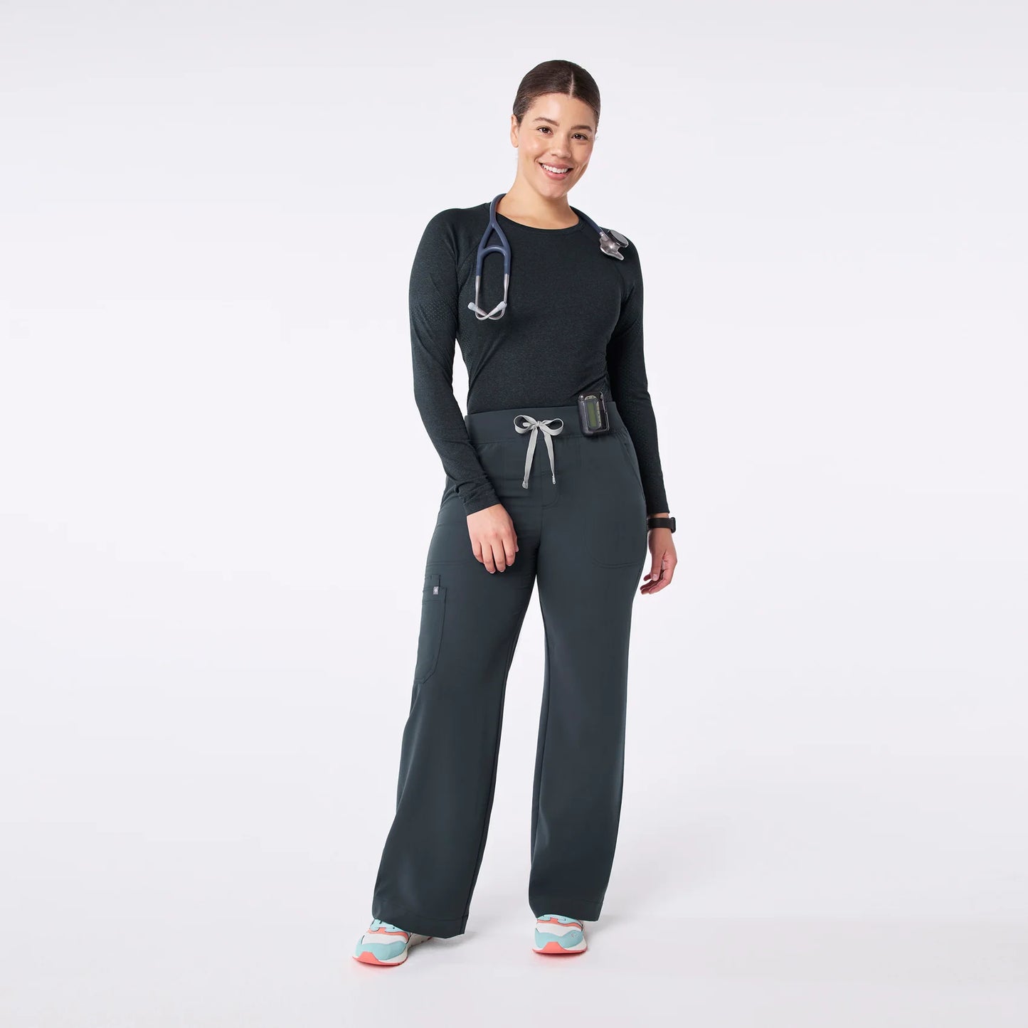 FIGS High Waisted Isabel Wide Leg Scrub Pants