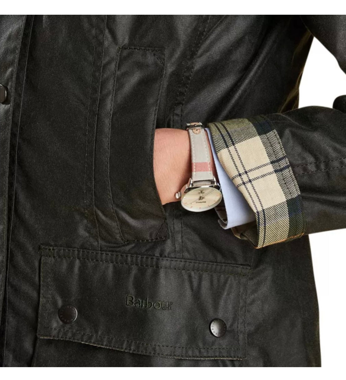 Barbour Beadnell Wax Jacket Sage