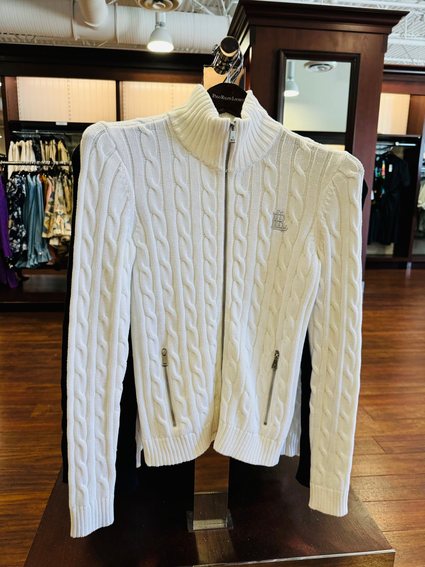 Ralph lauren fermuarli koton hırka