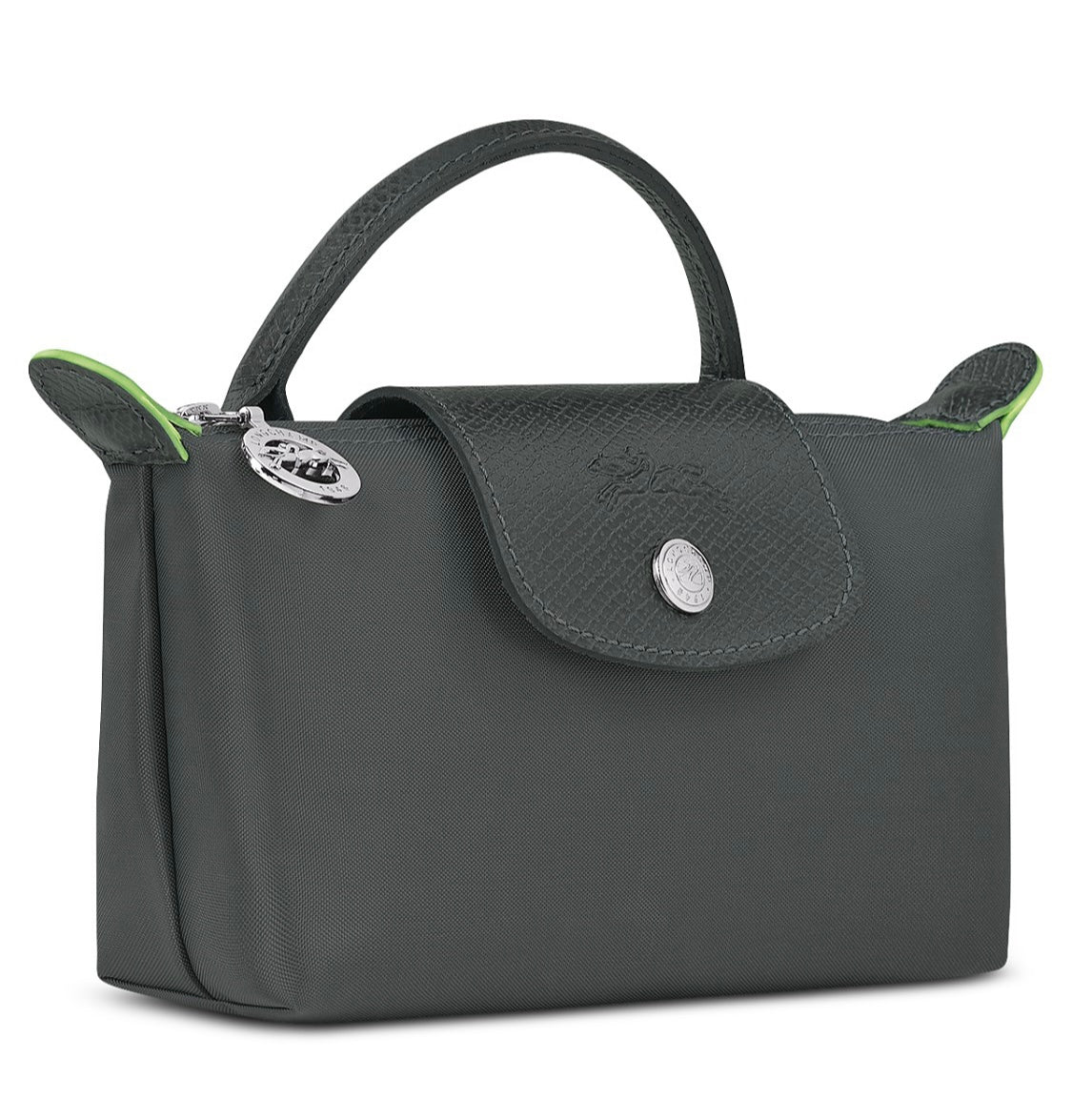 Le Pliage Green Mini Pouch Graphite/Silver