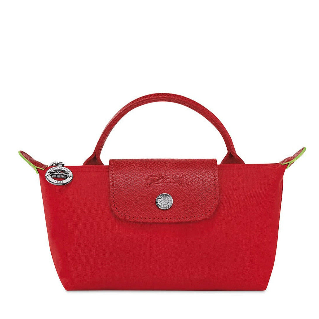 Le Pliage Green Mini Pouch Tomato/Silver