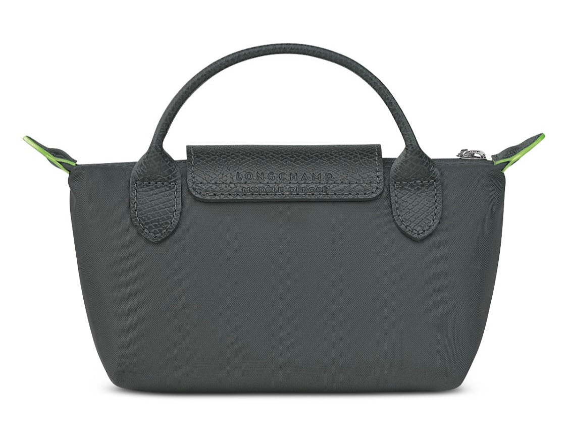 Le Pliage Green Mini Pouch Graphite/Silver