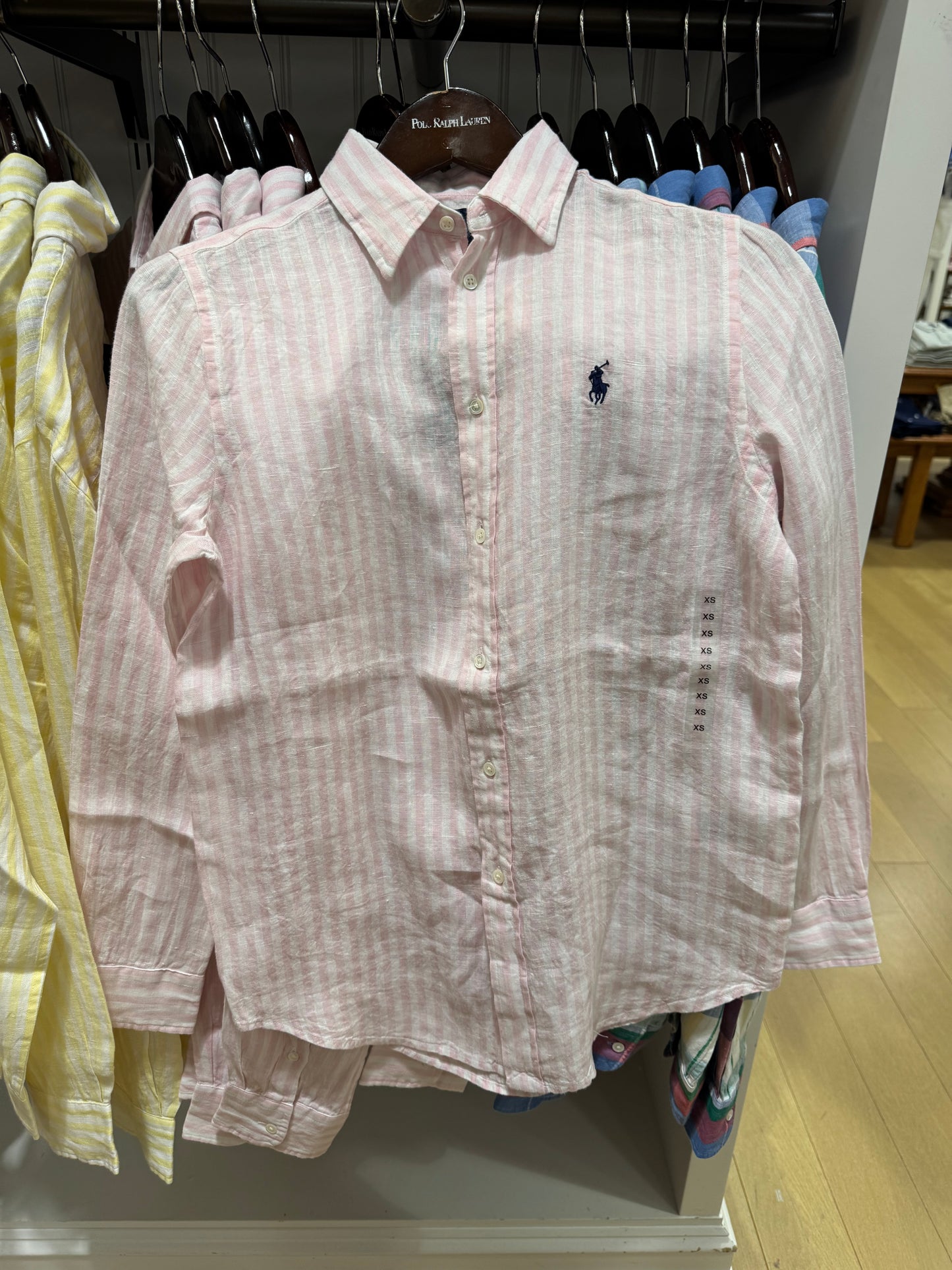 Ralph Lauren keten çizgili bayan gömlek