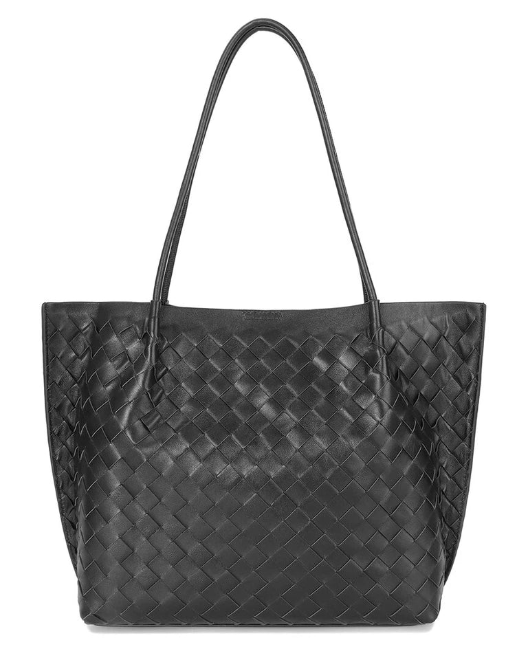 Tiffany & Fred Paris Hand-Woven Large Leather Tote