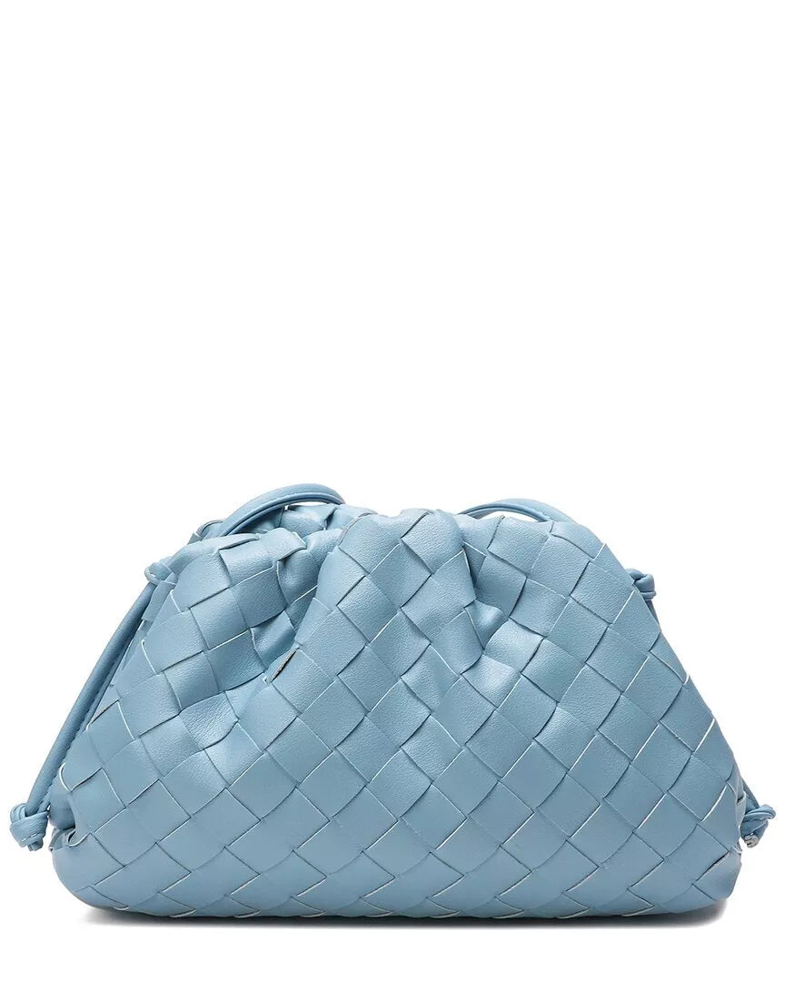 Woven Leather Crossbody Pouch