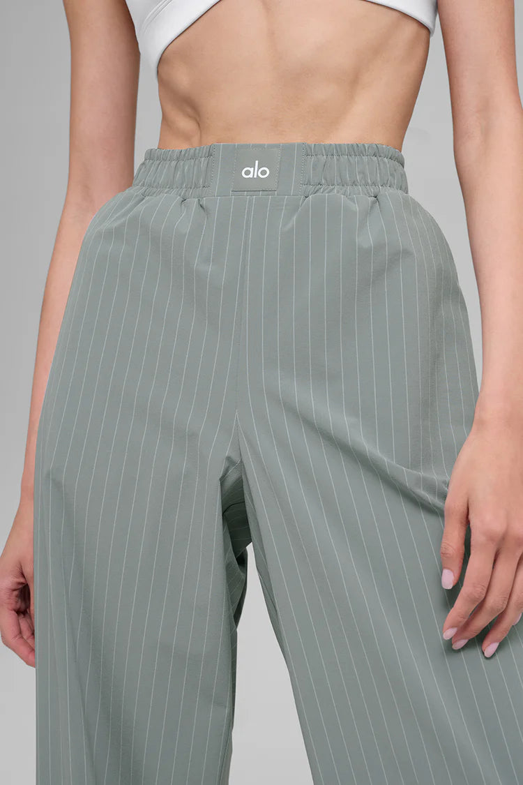 ALO YOGA Pinstripe Daylight Boxer Pant (Regular)