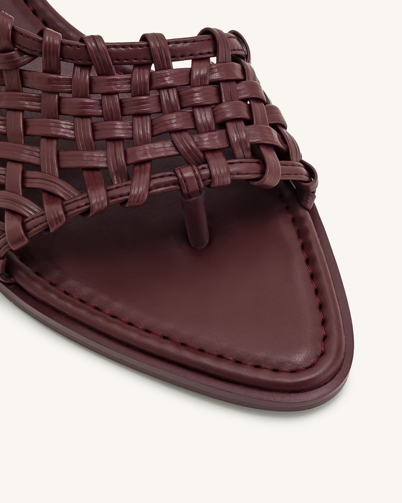 Jw Pei Jocelyn Weave Strap Flip-flops - Claret Red