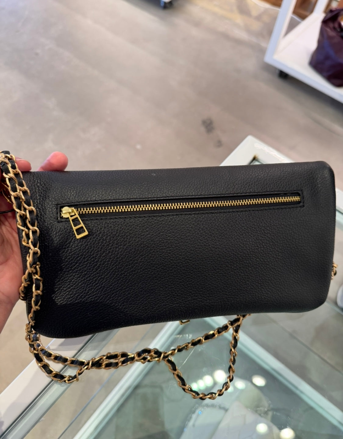 Zadig & Voltaire Rock Leather Shoulder Bag/ Gold Color