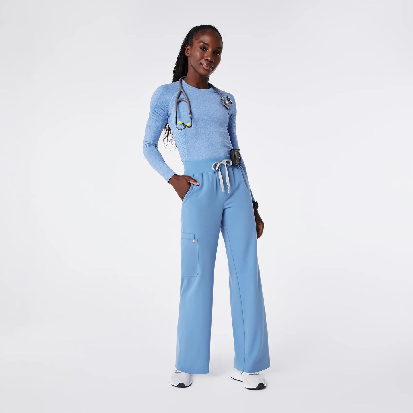 FIGS High Waisted Isabel Wide Leg Scrub Pants