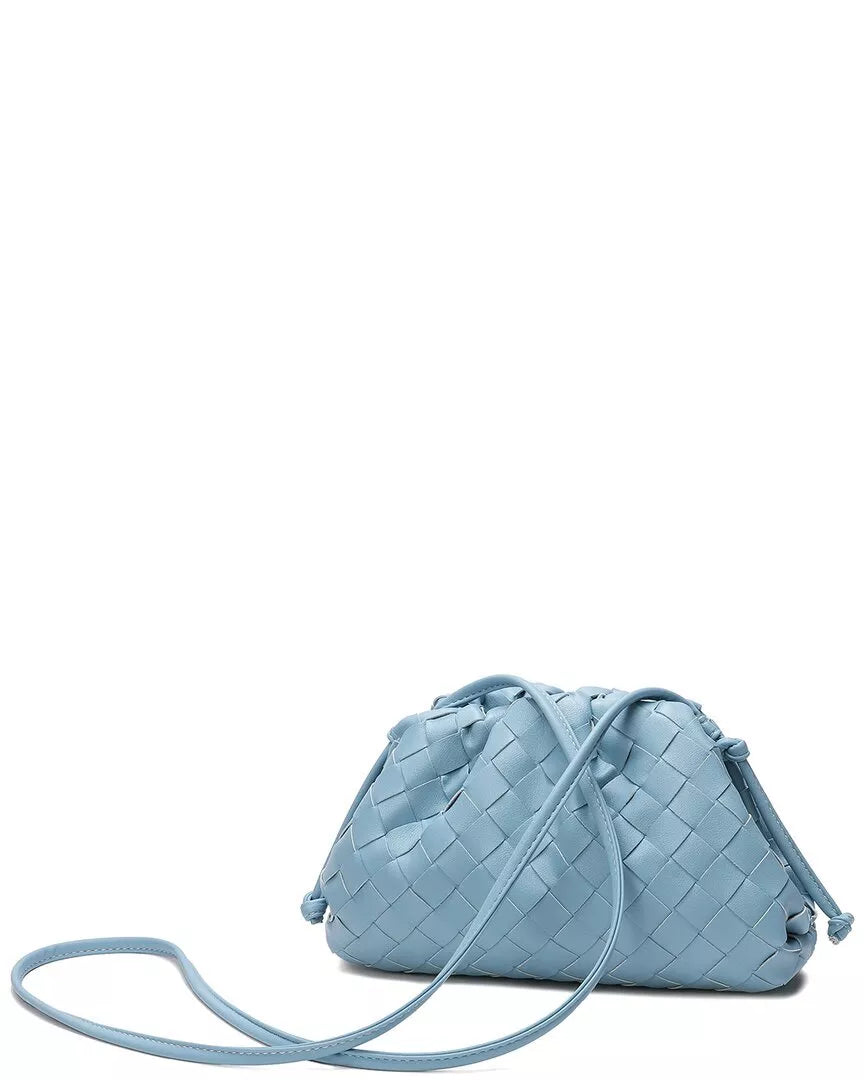 Woven Leather Crossbody Pouch