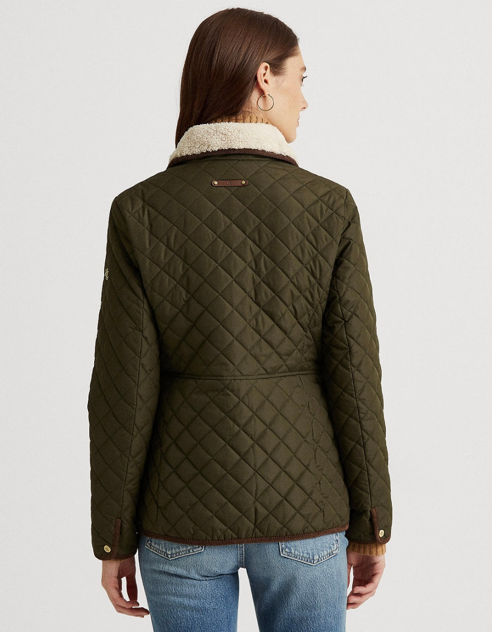 Women's Faux-Sherpa-Collar Quilted Coat