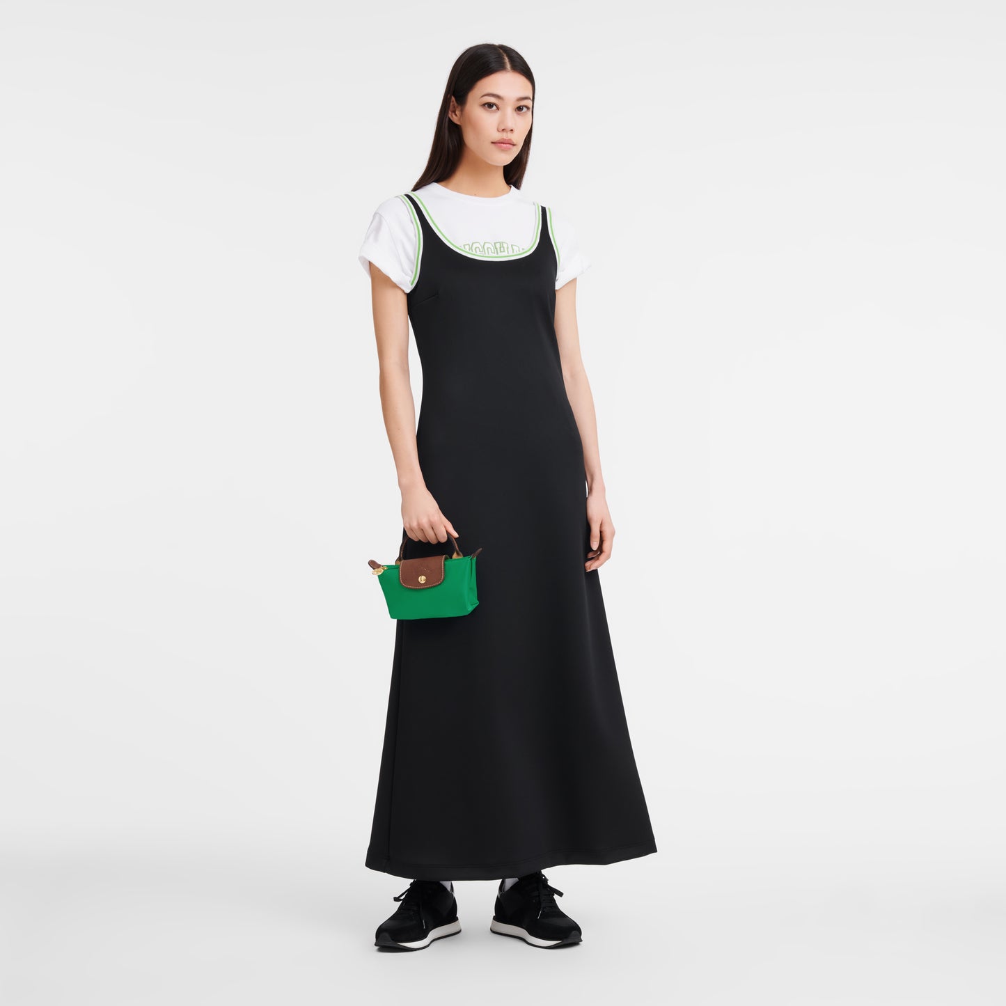 Le Pliage Original Pouch with handle - Yesil