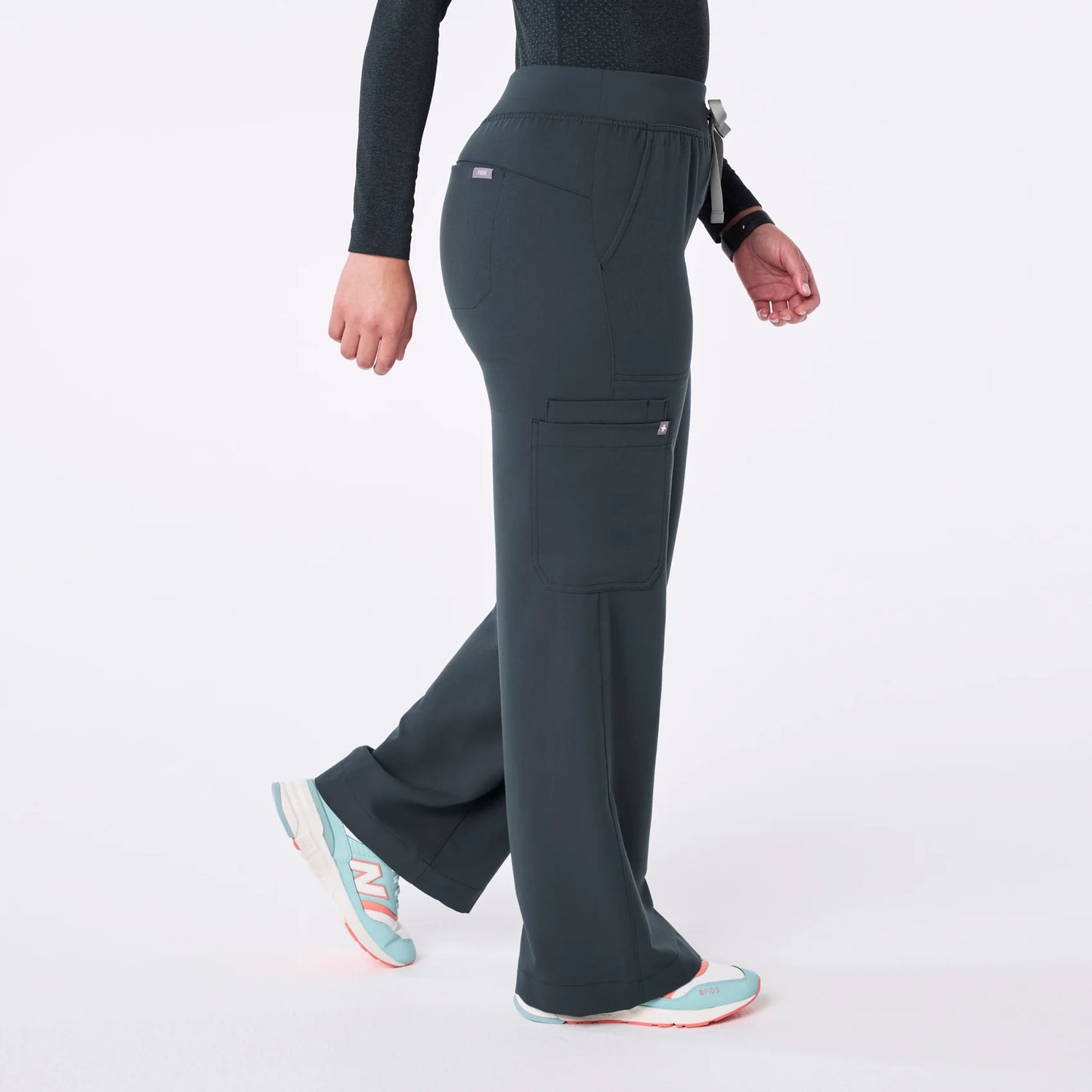 FIGS High Waisted Isabel Wide Leg Scrub Pants