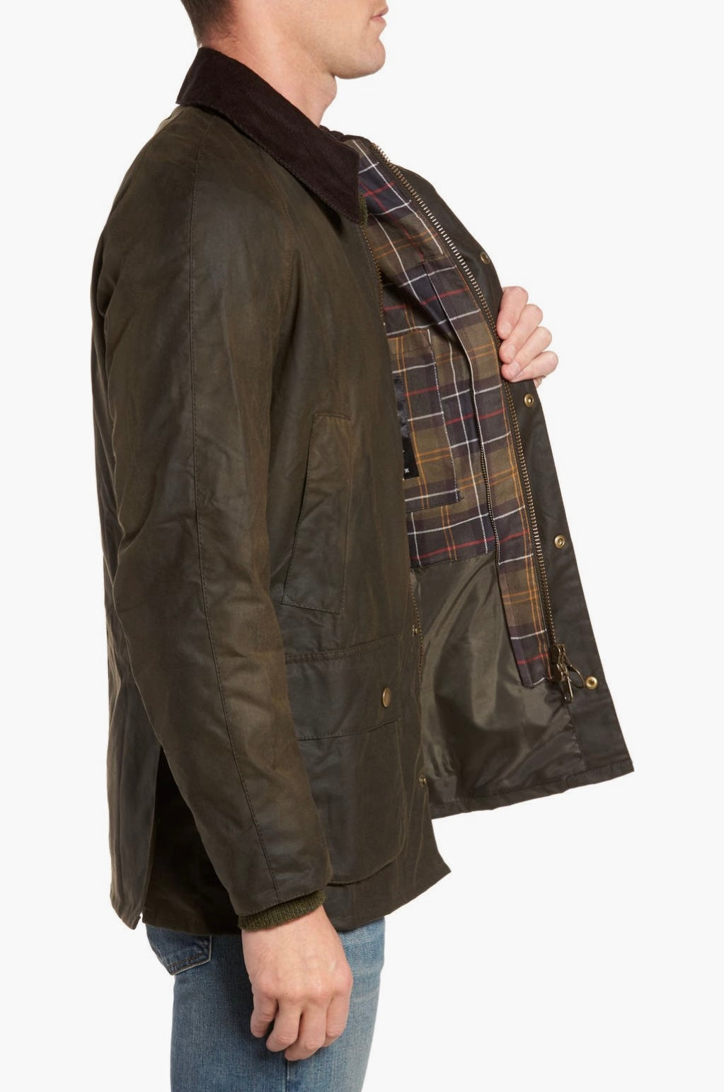 Men Ashby waxed Jacket /Olive color