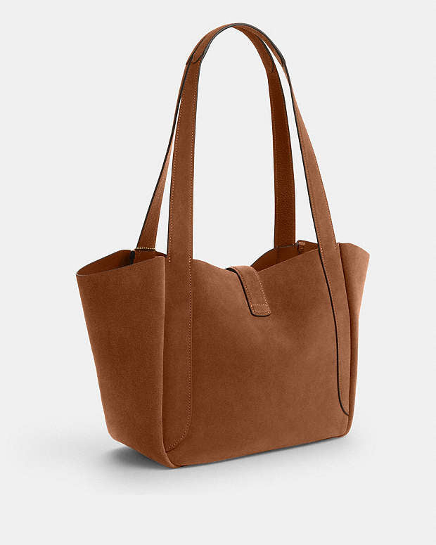 Hadley Turnlock Tote Bag Süet