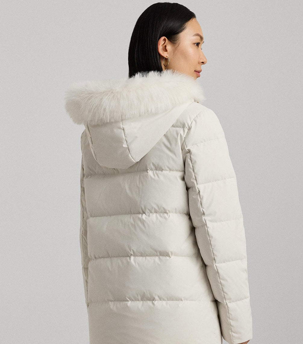 Women's Faux-Fur Hooded Puffer mont