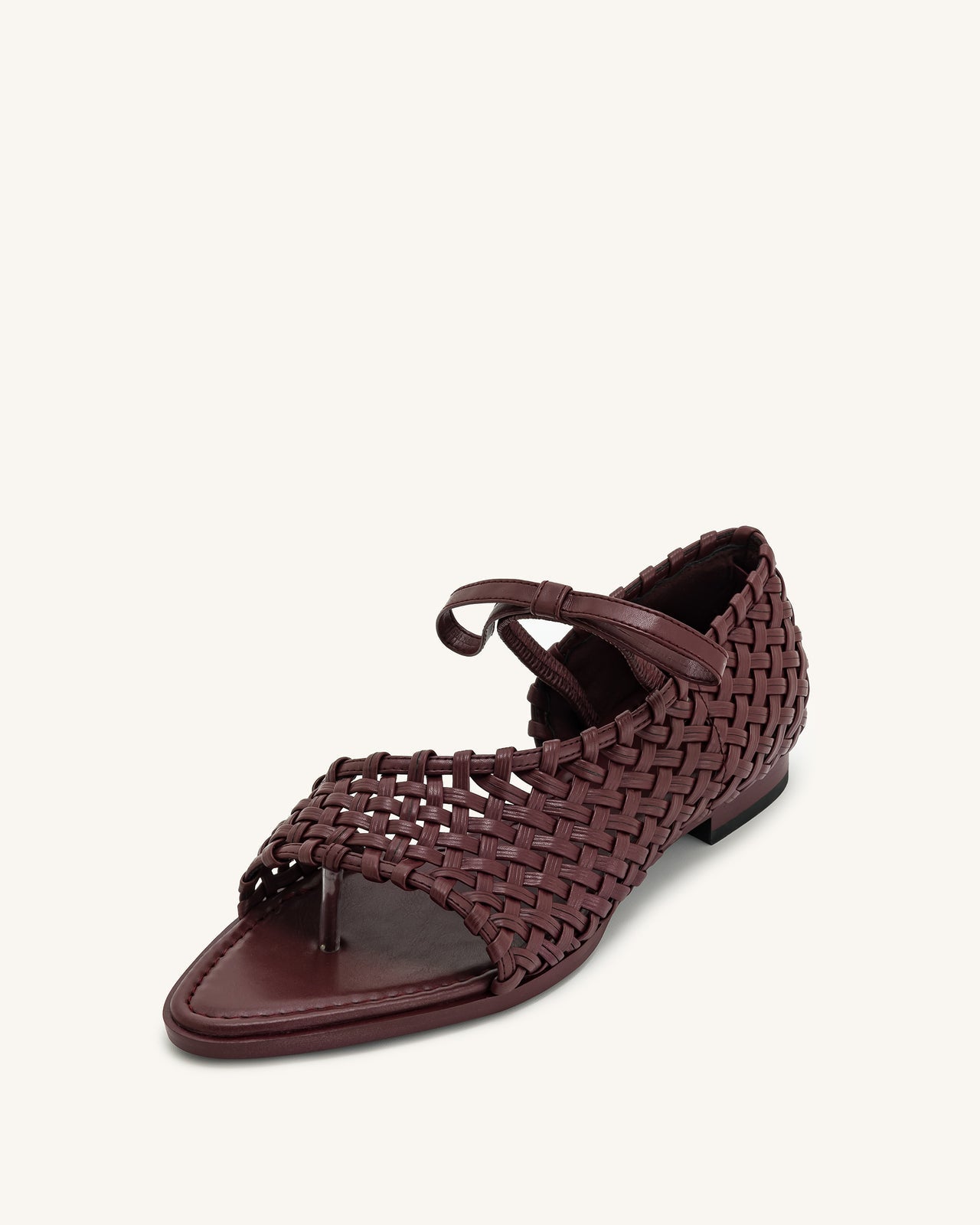 Jw Pei Jocelyn Weave Strap Flip-flops - Claret Red