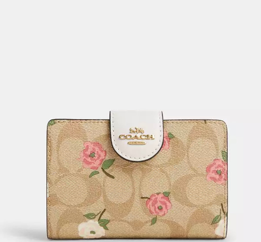Medium Corner Zip Wallet In Signature Canvas Orta boy cüzdan RENKLER➡️
