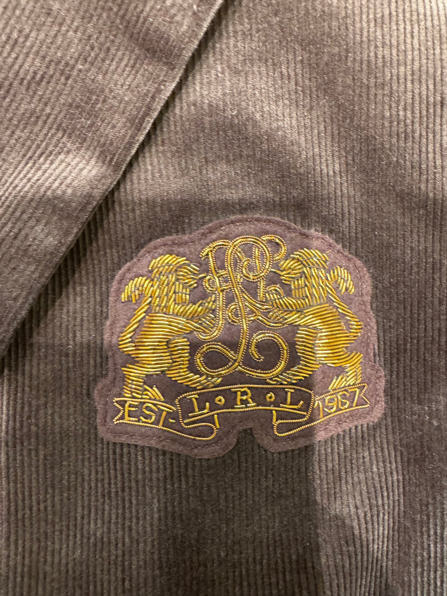Ralph Lauren fitilli kadife blazer
