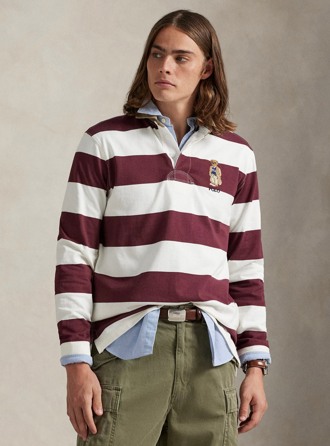 Ayıcıklı klasik fit Rugby Shirt