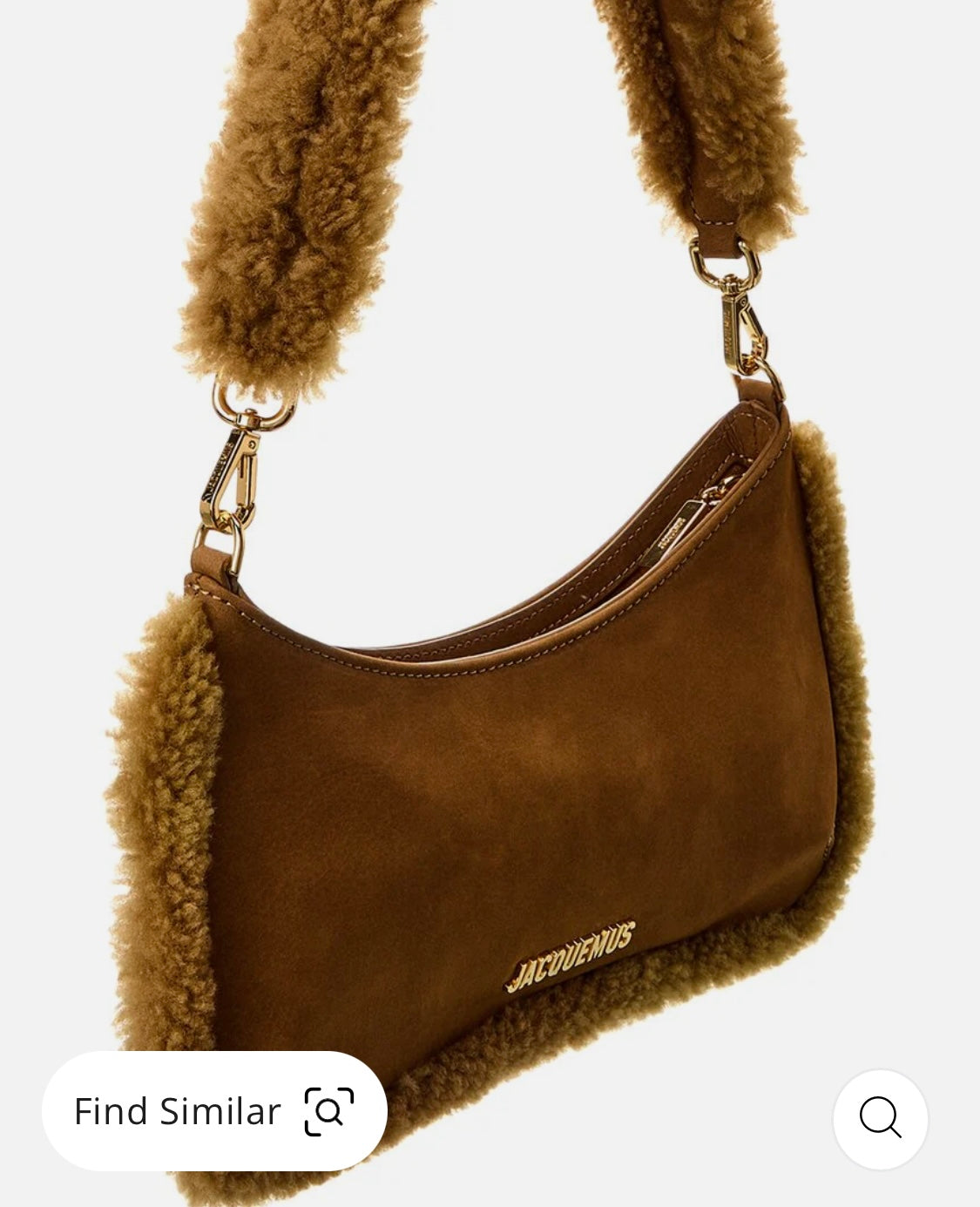 Le Bisou Suede & Shearling Shoulder Bag