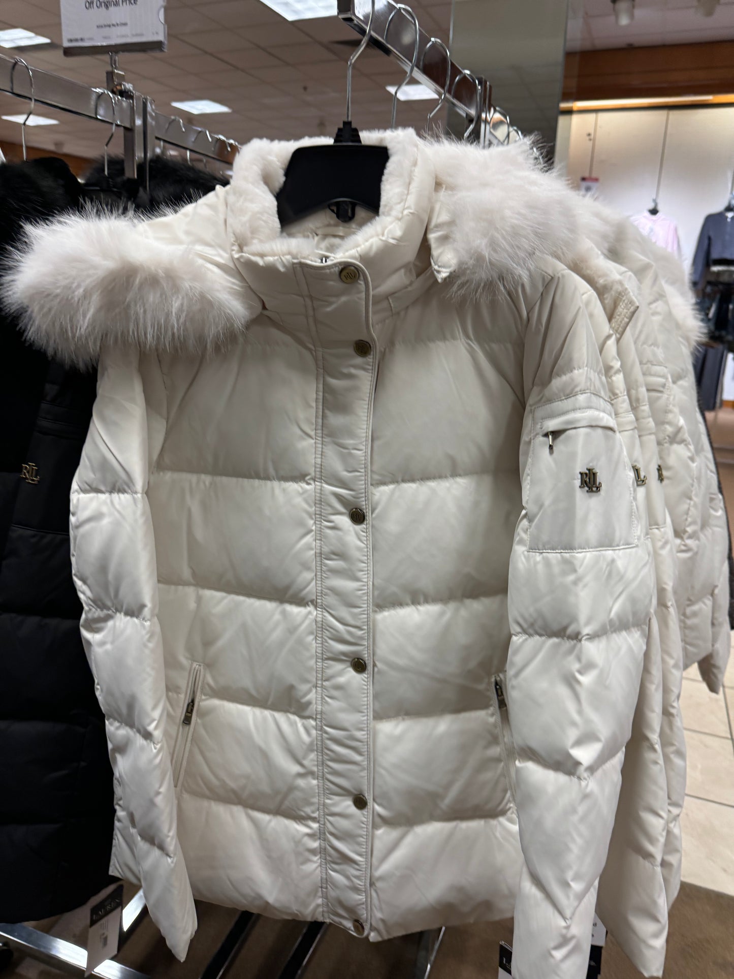 Women's Faux-Fur Hooded Puffer mont