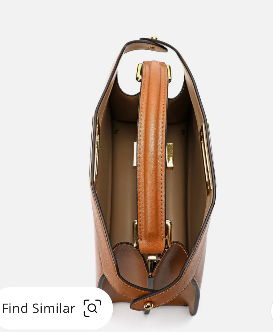 Smooth Nappa Leather Satchel/ Shoulder Bag