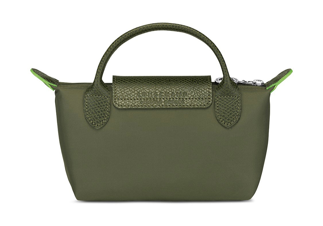 Le Pliage Green Mini Pouch Forest/Silver