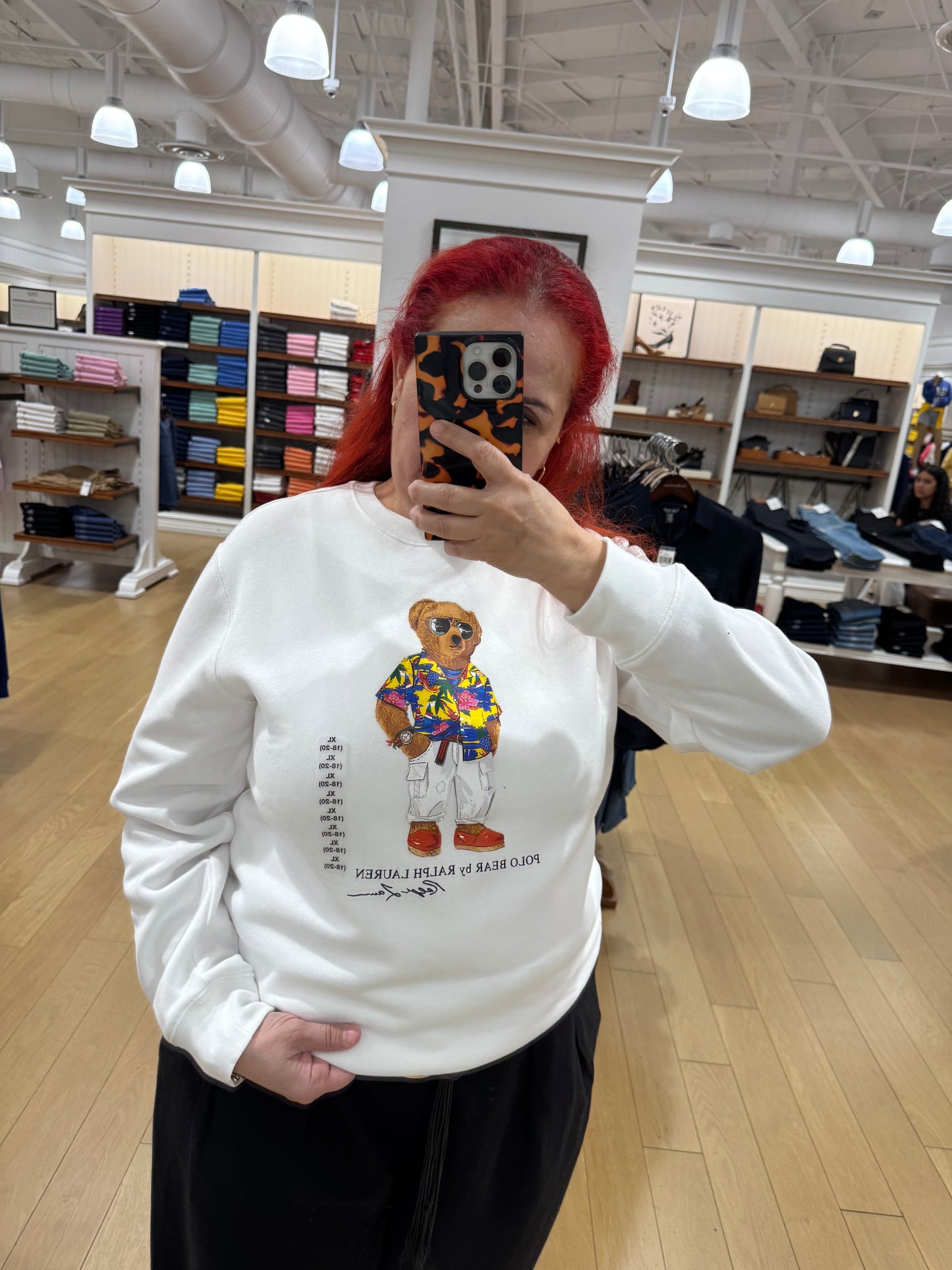 Genç bölümü ayıcıklı sweatshirt